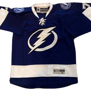 Reebok Men's Victor Hedman Tampa Bay Lightning Home Blue Hockey Jersey Size M